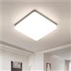 Riserva Lampada da Soffitto LED Quadrata 36W, IP44 4500K, 23cm | Plafoniere LED per Ufficio, Bagno, Camera da Letto, Cucina, Soggiorno, Balcone