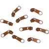 cyclingcolors 10x Cursore Cerniera Ricambio Kit di Riparazione per Cerniera Testa N°3 Cursori per Vestiti Borse Giacche Borse Valigie Jeans, marrone medio