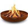 MOODZ Outdoor Living Braciere da Giardino - MOODZ Outdoor Living - Barciere - Corten - Bracere da Giardino Esterno (Corten, Ø80 cm)