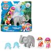 PAW Patrol Jungle Pups, Set personaggi di Marshall, Skye ed elefante, personaggi con lanciamissili, giocattoli per bambini e bambine da 3 anni in su