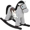 Altro Cavallo a Dondolo con Suoni per Bambini da 2-5 Anni e Animale di Peluche Incluso