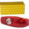 HELLA 2VA 341 419-061 Luce posteriore, Caraluna II, Lampadine, 12V, Montaggio, interno, avvitato, Colore diffusore luce: rosso, Spina: Spina piatta, Dx, Quantità: 1
