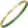 RIZILIA Bracciale Tennis Donna Minimalista o di Tendenza - CZ Zirconi Taglio Rotondo/Marquise/Princess Multicolore, Placcato Oro 14K, 16,5cm + Estensore 1,5/2,5cm (Fino a 18-19cm), Confezione Regalo