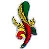 4R Quattroerre.it Quattroerre 14145 Sticker Adesivo 3D Asso Bastoni, 55 x 46 mm