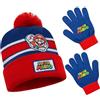Super Mario Set Invernale Bambino, 2 Pz Berretto e Guanti o 3 Pz Set Guanti Cappello e Sciarpa Bambini, 6-14 Anni, Regalo Ragazzo