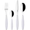 Guzzini - Feeling, Set 24 Posate Colorate - Bianco, 15.8 x 7.5 x h25.5 cm - 23000011
