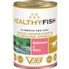 VBB HealthyMeat Paté Umido Cane Alimento Dietetico Monoproteico Completo Salmone e Riso 400 g