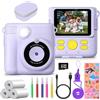 StarTech Fotocamera istantanea - Fotocamera digitale portatile - Custodia protettiva - Scheda di memoria da 32 GB - Colore: viola