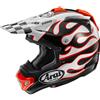 Arai Casco Moto Cross Enduro Arai MX-V EVO Flame Bianco