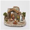 EDG Enzo De Gasperi Villaggio di Natale Presepe con Musica Movimento e Led 22x29cm