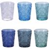 VILLA D'ESTE HOME TIVOLI Marrakech Ocean Set 6 Bicchieri Acqua 325ml Toni del Blu Vetro