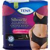 Tena Silhouette Vita Bassa Biancheria Intima Plus L Noir 10 Pz