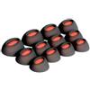 Okuli 12 x Gommini Auricolari in Silicone Ricambio per JBL Tune Flex Auricolari Cuffie in Nero