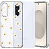 Choeeu ChoosEU Trasparente Cover per Samsung Galaxy A26 5G, Bianco Giallo | Sottile TPU Silicone Trasparente Custodia, Disegni Colorate Fiore Fiori Motivo, per Ragazza, Antiurto Protettiva Morbido Case