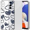 Choeeu ChoosEU Trasparente Cover per Samsung Galaxy A54 5G con Fiori, Cuore | Sottile TPU Silicone Trasparente Custodia, Disegni Colorate Fiore Fiori Motivo, per Ragazza, Antiurto Protettiva Morbido Case