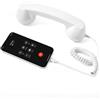 Puupaa Ricevitore retrò per telefono, cornetta cablata di tipo C con cavo, qualità chiara delle chiamate, decorazione da scrivania per smartphone e tablet (bianco)