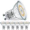 EACLL Lampadine LED GU10 4.8W Equivalente a Alogena 70W, Pacco da 6, 535lm Luce Bianco Caldo 3000K, Faretti AC 230V senza Sfarfallio, Angolo a Fascio 120° Spot, Non Dimmerabile Lampade Riflettore