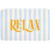 OnlyWow© Tappeti Bagno Rettangolare 60x40 cm Tappetino Doccia Assorbente Bath Mat Decorazioni Memory Foam Tappeto Lavabile Moderni Arancione - Blu - Righe - Relax