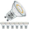 EACLL Lampadine LED GU10 4.8W Equivalente a Alogena 75W, Pacco da 6, 585lm 2700K Luce Bianco Caldo, Faretti AC 230V senza Sfarfallio, Angolo a Fascio 120° Spot, Non Dimmerabile Lampade Riflettore
