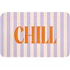 OnlyWow© Tappetino Doccia Rettangolare 60x40 cm Accessori Per Bagno Tappeto Memory Foam Bathmat Bathroom Mat Assorbente Lavabile Moderni Lilla - Arancione - A righe - Chill