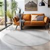SIMPEX Tappeto Lavabile a Pelo Corto Rotondo 200 cm Argento