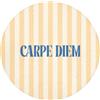 OnlyWow© Tappetino Bagno Rotondo 70x70 cm Tappeto Doccia Bath Mat Antiscivolo Moderni Decorazioni Memory Foam Lavabile Tappeti Blu - Giallo - A righe - Carpe Diem