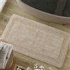Wecon Home Basics Knut - Tappeto da bagno morbido e goffrato in cotone con bordatura - Antiscivolo e lavabile (70 x 120 cm, beige)