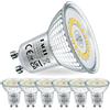 EACLL Lampadine LED GU10 4.8W Equivalente a Alogena 75W, Pacco da 6, 585lm 4000K Luce Bianco Neutro, Faretti AC 230V senza Sfarfallio, Angolo a Fascio 120° Spot, Non Dimmerabile Lampade Riflettore