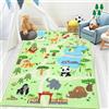 Enyhom Tappeto Bambini 100 x 150 cm, Ultra Morbido Tappeto Cameretta Bambino Antiscivolo Lavabile Tappeto Gioco Motivo Animali Tappeti Bambini per Stanza dei Bambini, Salotto, Camera da Letto
