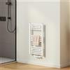 EMKE Scaldasalviette per Bagno 750x400 mm, Bianco, 244W | Scaldasalviette a Collegamento Centrale, Radiatore per Bagno, Riscaldamento per Asciugamani, Installazione facile