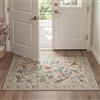 BEIMO Tappeto Cameretta 60x90 cm Animali Giungla Zebra Giraffa | Tappeto cameretta con animali della giungla e fiori su fondo crema, pelo corto, antiscivolo, lavabile, ideale bambini.