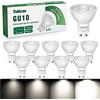 Tailcas Lampadine LED GU10 Dimmerabile, 7W Luce Bianca Freddo 6000K, 10 Pezzi | 500LM, Fascio Stretto 38° Spotlight LED, Equivalenti a Alogene 50W, Nessun Sfarfallio GU10 LED Lampada