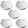 FSSTUD 5 piccoli piatti in ceramica a forma di fiore di ciliegio, ciotole per salsa di soia, piatti da portata floreali, graziosi piatti da condimento, ciotole decorative da dessert per cucina e casa, colore