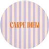 OnlyWow© Tappetino Doccia Rotondo 70x70 cm Accessori Per Il Bagno Tappeto Memory Foam Bathmat Bathroom Mat Assorbente Lavabile Moderni Lilla - Arancione - A righe - Carpe Diem