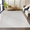 Carpetsale24 Tappeto per Soggiorno Robusto Tappeto a Ciclo Chiuso Mélange Monocolore con Struttura Moderno Tappeto Decorativo Cut-Loop, Misurare: 140 x 200 cm, Colore: Argento