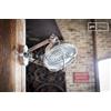 PIB Proiettore orientabile in metallo argentato, stile industriale, 20x9x22 cm, look marittimo chic, dettagli raffinati