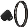 MegaGear MG1165 Custodia in Neoprene compatibilie con Panasonic Lumix DC-FZ82, DC-FZ70, FZ72 Nero & Amazon Basics Filtro di protezione UV 55mm