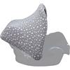 JYOKO Kids Capuccio Universale per Ovetto Compatibile con Maxi Cosi Gruppo 0, Capottina per Seggiolino Auto e Passeggino, Adatto per la maggior parte delle Marche (WHITE STAR)