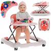 sun baby Girello bambino, primi passi,con funzione swing, luce and Melodia, da 6 Mesi Fino a 12 kg, Seduta Imbottita, Rimovibile e Regolabile in Altezza (Rosa)