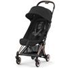 Cybex Coya - Poussette Citadine Ultra Compacte - Châssis Rose Gold et Siège Sepia Black | CYBEX