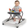 SUN BABY Girello con Funzione Dondolo - Grigio | Luci, melodie, seduta imbottita rimovibile, altezza regolabile, da 6 mesi