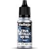 Vallejo Pintura True Metallic Metal 121-18ML Argento Sterling, Effetto Metallico, Alto Potere Coprente, Finitura Liscia e Omogenea, Ideale per Pennello, Miscelabile per Nuovi Toni.