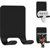 Linkidea - Confezione da 2 supporti da parete per rasoio da doccia, supporto autoadesivo in acciaio inox, compatibile con Venus Platinum, Fusion 5 Proshield, serie NFL (nero)