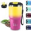 Grsta Tazza Termica, 20oz Thermos Caffe, Senza BPA, Mantiene Caldo per 6 Ore/Freddo 8 Ore, Borraccia Termica, Senza Perdite, Termos Caffè, Doble Aislamiento, Borraccia per Caffè, Tè, Succo, Bevande Fredde