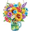 Bowetile Diamond Painting - Ciondolo a forma di fiore, pasquale, paesaggio con strass, per adulti, bambini, decorazione per finestre, pareti, giardini, idea regalo