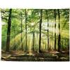 InteDesign Waldbaum - Arazzo da parete extra grande, foresta nebbiosa, foresta naturale, per casa, ufficio, dorm, decorazione per interni ed esterni, 150 cm x 200 cm