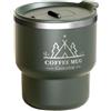 Todikaper Tazza Termica per caffè in Acciaio Inox 304 con Doppio Isolamento Sottovuoto e Coperchio Ribaltabile per Uso Interno ed Esterno (Verde)