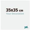 yd. Cornice 35x35 cm Bianco Lucente - Cornice in Plastica Evry | Your Decoration, Vetro acrilico antiriflesso, Montaggio a parete, Adatta per foto, poster o puzzle, Made in Holland