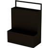 Tqertrtfxa Portaombrelli in metallo a doppio strato (adatto per ingressi),Portaombrelli con vaschetta raccogligocce rimovibile,può contenere da 17 a 30 ombrelli(Black,38*26*53cm/15*10.2*20.9.in)