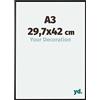 yd. Your Decoration - Cornice A3 29.7x42 cm - Nero Opaco - Cornice Decorativa Parete in Plastica con Vetro in acryl - Antiriflesso - A3 29.7x42 Cornice - Evry